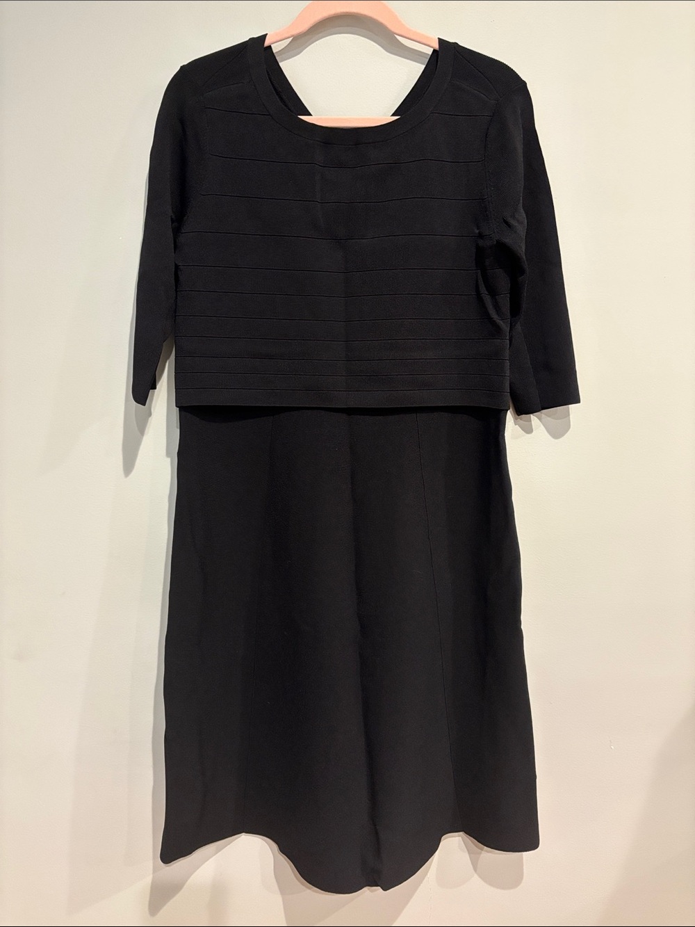 NWT Seraphine Zoella Knitted Maternity & Nursing Dress Black Size M